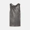 Safety Pin Metal Mesh Mini Dress
