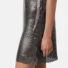 Safety Pin Metal Mesh Mini Dress