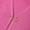 Safety Pin Ribbed Knit Fitted Cardigan