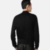 Silk-Cotton Knit Polo Cardigan
