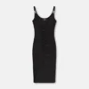 Stretch Crépe Jersey Midi Dress