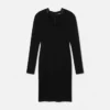 Stretch Crépe Jersey Midi Dress