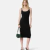 Stretch Crépe Jersey Midi Dress