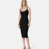 Stretch Crépe Jersey Midi Dress