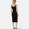 Stretch Crépe Jersey Midi Dress