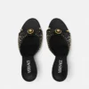 Studded Opera Bow Mules 85 mm