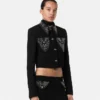 Studded Wool Crop Jacket