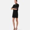 Studded Wool Crépe A-Line Mini Dress