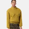 Studded Wool Knit Boxy Sweater
