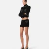 Studded Wool Mini Skirt
