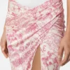 Underwater Barocco Draped Midi Skirt