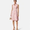 Underwater Barocco Flowy Midi Shirt Dress