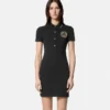 V-Emblem Midi Polo Dress