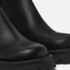 V Leather Ankle Boots