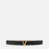 V Leather Belt 3 cm
