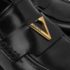 V Leather Loafers