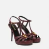 V Leather Sandals 120 mm