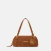 Versace Tag Suede Bowling Bag