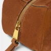 Versace Tag Suede Bowling Bag