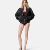 Viscose-Jersey Draped Bodysuit