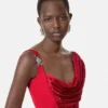 Viscose-Jersey Draped Gown