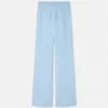 Wool-Blend Flared Towel Pants