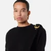 Wool Knit Draped Sweater