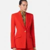 Wool Single-Breasted DV Blazer